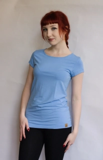 Dámské bambusové tričko ZM Basic, KR - Azur