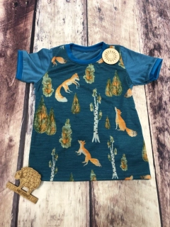 Letní MERINO tričko Lambio, KR - Lišky*