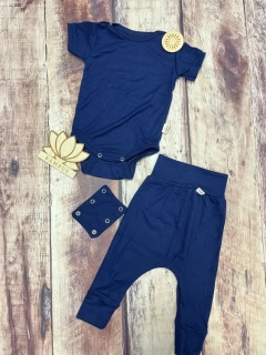 Rostoucí BAMBUSOVÝ komplet Lambio, KR - Tmavě modrý