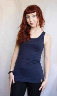 Dámské MERINO/LYCRA kojicí tílko ZM Basic - Tmavě modré