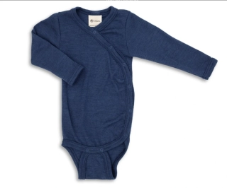 Merino/hedvábí ZAVINOVACÍ body Engel, DR - Tmavě modré