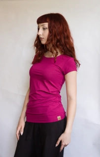 Dámské bambusové tričko ZM Basic, KR - Sangria