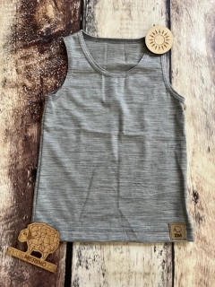 Dětský MERINO/LYCRA nátělník ZM Basic - Šedé melé
