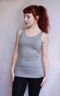 Dámské celoroční MERINO/LYCRA tílko ZM Basic - Šedé melé