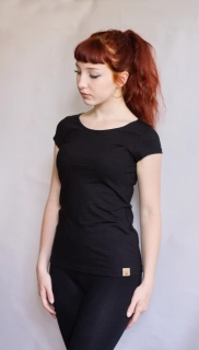 Dámské letní MERINO tričko ZM Basic, KR - Černé