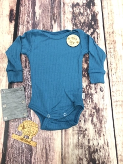 Rostoucí celoroční MERINO body Lambio, DR - Petrolejové žebro*