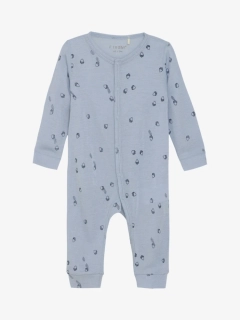 Celoroční merino/hedvábí overal Fixoni - Celopotisk - Blue Fog