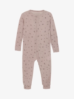 Celoroční merino/hedvábí overal Fixoni - Celopotisk - Pale Mauve