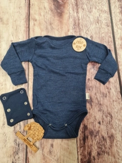 Rostoucí celoroční MERINO body Lambio, DR - Modrá light*