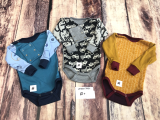 PATCHWORK ZIMNÍ merino body Lambio, DR - velikost 62+