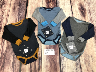 PATCHWORK ZIMNÍ merino body Lambio, DR - velikost 68+