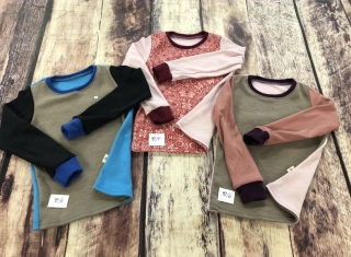 PATCHWORK ZIMNÍ merino tričko Lambio, DR - 92/98