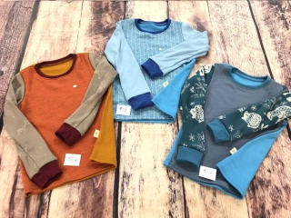 PATCHWORK ZIMNÍ merino tričko Lambio, DR - 92/98