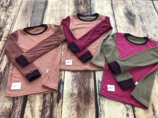 PATCHWORK ZIMNÍ merino tričko Lambio, DR - 104/110