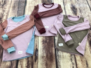 PATCHWORK ZIMNÍ merino tričko Lambio, DR - 110/116