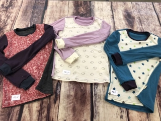 PATCHWORK ZIMNÍ merino tričko Lambio, DR - 116/122