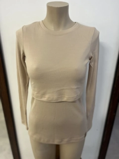 Dámské zimní MERINO kojící tričko ZM Basic, DR - Pískové