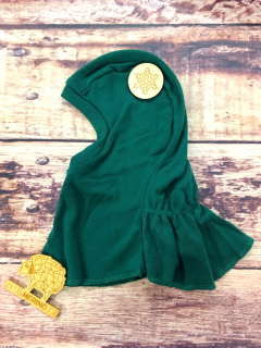 Zimní MERINO kukla Lambio - Lahvově zelená