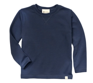 Dětské zimní merino/hedvábí tričko Engel, DR - Tmavě modré