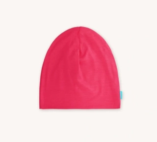 Merino tenká čepice Paterns dětská - Malinová