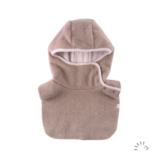 Zimní MERINO - FLEECE kukla Iobio s podšívkou - Béžová