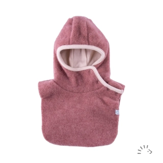 Zimní MERINO - FLEECE kukla Iobio s podšívkou - Vintage rose