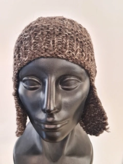 Surtex pletená čepice - dětská hnědý melír