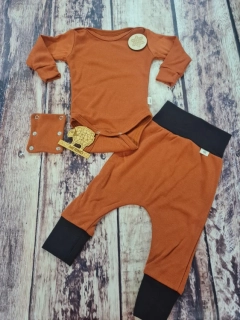Rostoucí zimní MERINO komplet Lambio, DR - Zrzavý*