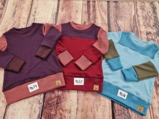 PATCHWORK ZIMNÍ merino tričko ZM Basic, DR - 92/98