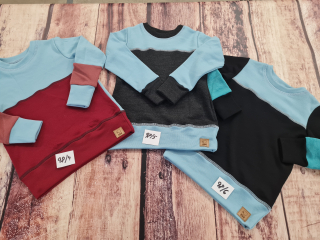PATCHWORK ZIMNÍ merino tričko ZM Basic, DR - 98/104