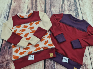PATCHWORK ZIMNÍ merino tričko ZM Basic, DR - 104/110