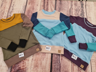 PATCHWORK ZIMNÍ merino tričko ZM Basic, DR - 110/116