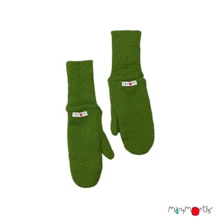 Merino rukavice s palcem ManyMonths - Garden Moss Green
