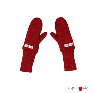 Merino rukavice s palcem ManyMonths - Wild Pomegranate