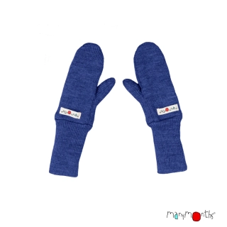 Merino rukavice s palcem ManyMonths - Twilight Blue