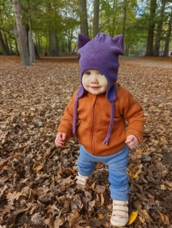 Merino longies ManyMonths se záplatami - Blue mist