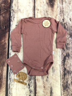 Rostoucí zimní MERINO body Lambio, DR - Dusty rose*