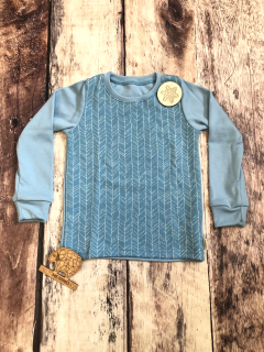 Zimní MERINO tričko Lambio, DR - Tyrkys šipky/mint*