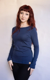 Dámské zimní MERINO tričko ZM Basic, DR - Marine