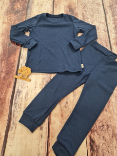 Zimní MERINO komplet / pyžamo Lambio - Navy*