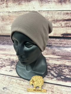 Merino čepice zimní ZM Basic - Kávová