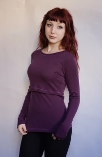 Dámské zimní MERINO kojící tričko ZM Basic, DR - Lilek