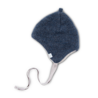 Čepice Iobio merino-fleece zavazovací - Jeans Melange