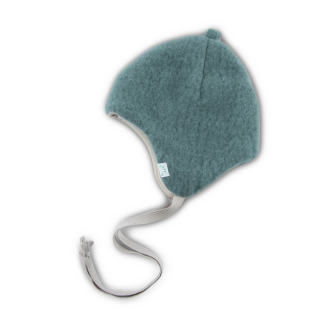 Čepice Iobio merino-fleece zavazovací - Sage Green