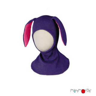 Merino kukla s oušky Bunny ManyMonths - Acai Berry