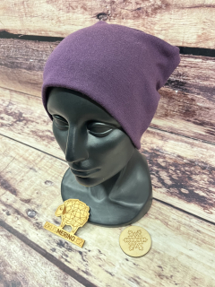Merino čepice zimní ZM Basic - Lilková