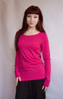 Dámské zimní MERINO/lycra tričko ZM Basic, DR - Cyklám