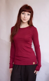 Dámské zimní MERINO tričko ZM Basic, DR - Javor