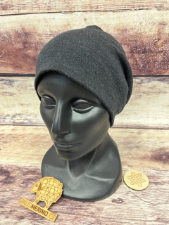 Merino čepice zimní ZM Basic - Antracit melé