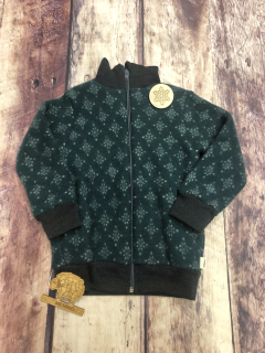 Mikina merino fleece se stojáčkem na zip - Zelená polárka